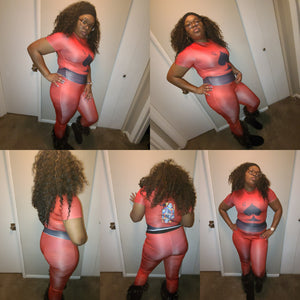 Red and Black two piece Queen set