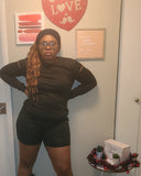 Black split two-piece Shorts set