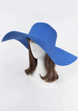 Big Blue Straw Hat