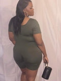 Olive Party Romper