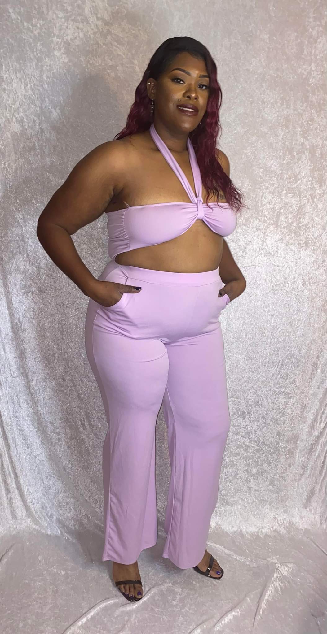 Light Purple Two Piece Set 2X