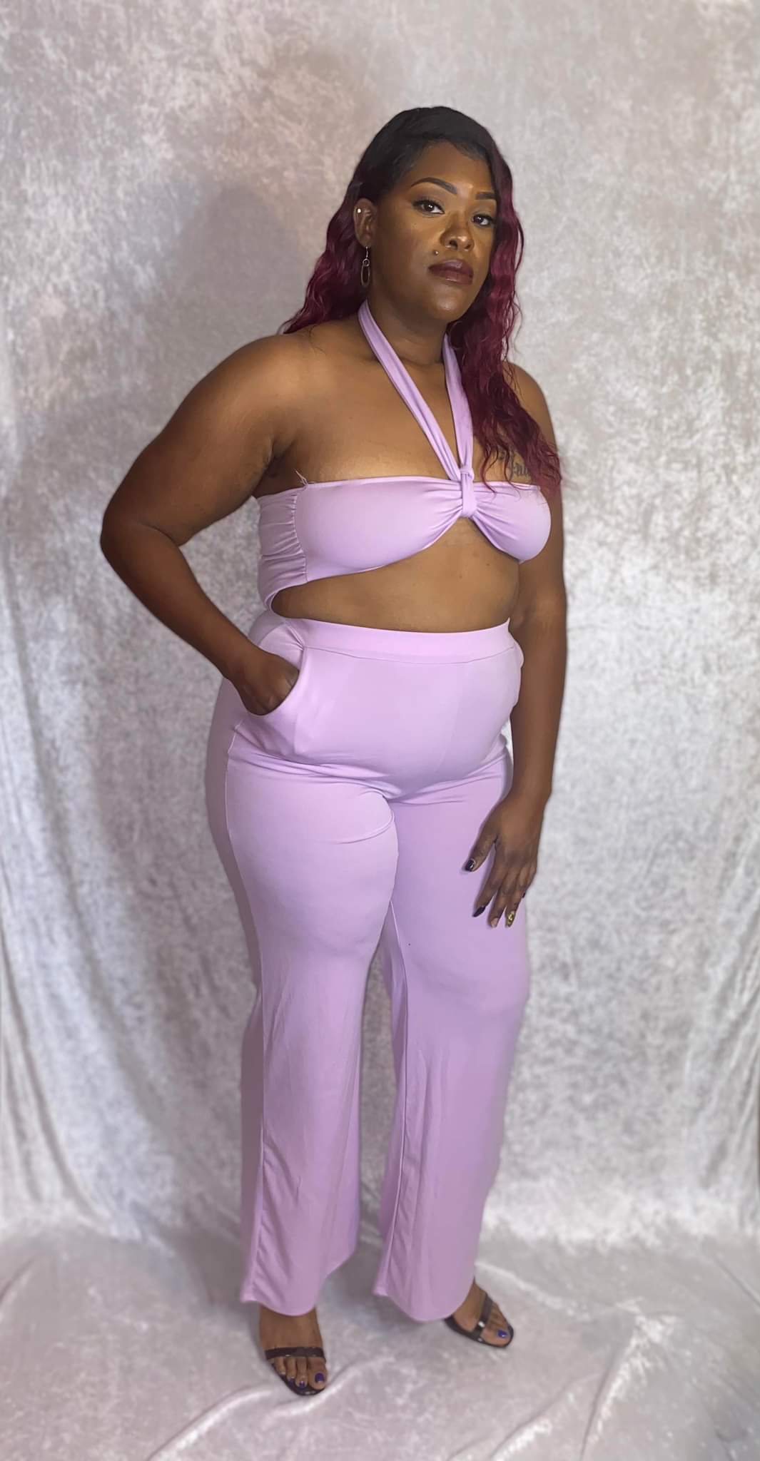 purple two piece set dress SALE ITEM!!! That Purple Hit Different Two Piece Set  Thick Chicks_Boutique